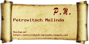 Petrovitsch Melinda névjegykártya